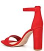 Color:Santorini Red - Image 3 - Joenah Suede Block Heel Ankle Strap Dress Sandals