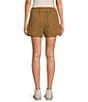 Color:Brown - Image 2 - Lolly Quilted Flat Front Elastic Waist Coordinating Shorts