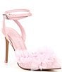 Color:Pretty Pink - Image 1 - Mays Ruffle Mesh Ankle Strap Pumps