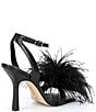Color:Black - Image 2 - Neela Feather Square Toe Dress Sandals