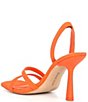 Color:Cara Orange - Image 3 - Penelope Nubuck Suede Halter Back Dress Sandals
