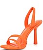 Color:Cara Orange - Image 4 - Penelope Nubuck Suede Halter Back Dress Sandals