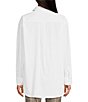 Color:White - Image 2 - Prep Cotton Blend Point Collar Long Sleeve Button Front Blouse