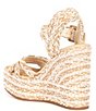 Color:Neutral Combo - Image 3 - Santi Woven Beaded Strappy Wedge Sandals