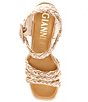 Color:Neutral Combo - Image 5 - Santi Woven Beaded Strappy Wedge Sandals
