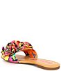 Color:Floral/Multi - Image 3 - Zaven Abstract Floral Print Ruffle Slide Sandals