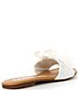 Color:White - Image 2 - Zaven Ruffle Detail Flat Slide Sandals