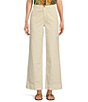 Color:Ivory - Image 1 - High Rise Straight Leg Ankle Length Jeans