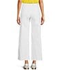 Color:White - Image 2 - Perfect Fit Palazzo Crop Twill Pants