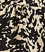 Color:Black/White - Image 4 - Printed V-Neck Long Sleeve Peplum Blouse