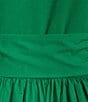 Color:Kelly Green - Image 3 - Ribbed Crew Neck Ruffle Cap Sleeve Self Tie Midi Dress