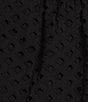 Color:Black - Image 3 - Square Neck Eyelet Short Sleeve Mini Shift Dress