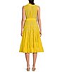 Color:Sunlight - Image 2 - Tiered Sleeveless Tie Waist Wrap Midi Dress