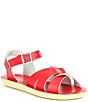 Color:Red - Image 1 - Girls' Swimmer Water Friendly Leather Sandals (Infant)