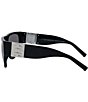Color:Black - Image 3 - Unisex 4G 61mm Rectangle Sunglasses