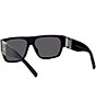 Color:Black - Image 4 - Unisex 4G 61mm Rectangle Sunglasses