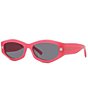 Color:Shiny Fuchsia/Smoke - Image 1 - Women's GV Day 54mm Geometric Sunglasses
