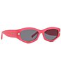 Color:Shiny Fuchsia/Smoke - Image 3 - Women's GV Day 54mm Geometric Sunglasses