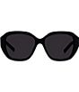 Color:Shiny Black - Image 2 - Women's GV Day 55mm Round Sunglasses