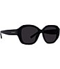 Color:Shiny Black - Image 6 - Women's GV Day 55mm Round Sunglasses