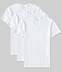 Color:White - Image 1 - Gold Label Roundtree & Yorke Supima Cotton V-Neck T-Shirts 3-Pack