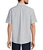 Color:White - Image 2 - Gold Label Roundtree & Yorke Non-Iron Short Sleeve Medium Windowpane Poplin Sport Shirt