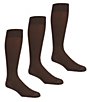 Color:Dark Brown - Image 1 - Gold Label Roundtree & Yorke Rib Over-the-Calf Socks 3-Pack