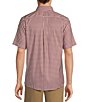 Color:Red - Image 2 - Gold Label Roundtree & Yorke Slim Fit Non-Iron Short Sleeve Small Plaid Sport Shirt