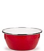 Color:Red - Image 2 - Enamelware Solid Texture Red Salad Bowls, Set of 4