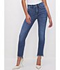 Color:Indigo620 - Image 1 - Good Classic Mid Rise Baby Step Hem Ankle Jeans