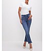 Color:Indigo620 - Image 2 - Good Classic Mid Rise Baby Step Hem Ankle Jeans