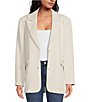 Color:Ivory001 - Image 1 - Luxe Suiting Boyfriend Blazer Jacket