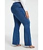 Color:Blue007 - Image 4 - Plus Size Good Legs High Rise Stretch Denim Flared Jeans