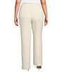 Color:Ivory001 - Image 2 - Plus Size Luxe Suiting Column Trouser
