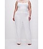 Color:Ivory001 - Image 5 - Plus Size Luxe Suiting Column Trouser