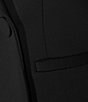 Color:Black001 - Image 4 - Scuba 2.0 Long Sleeve Double Stretch Knit Notch Lapel Collar Oversized Button Front Blazer