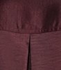 Color:Malbec003 - Image 6 - Washed Satin Button Front Long Sleeve Weekend Coordinating Shirt