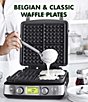Color:Black - Image 2 - Elite Ceramic Nonstick 4-Square Waffle Maker