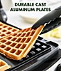 Color:Black - Image 5 - Elite Ceramic Nonstick 4-Square Waffle Maker