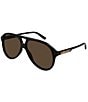 Color:Black - Image 1 - Men's GG1286S 59mm Navigator Sunglasses