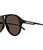 Color:Black - Image 3 - Men's GG1286S 59mm Navigator Sunglasses
