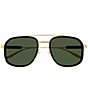 Color:Gold - Image 2 - Men's GG1310S 56mm Navigator Sunglasses
