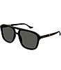 Color:Black - Image 1 - Men's Running Web 57mm Aviator Sunglasses