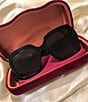 Color:Black - Image 3 - Oversized Square Black Frame Sunglasses