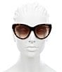 Color:Havana - Image 2 - Women's Gg0877s Cat Eye 56mm Sunglasses
