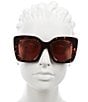 Color:Shiny Dark Havana - Image 2 - Women's Gg1151s 51mm Tortoise Butterfly Sunglasses