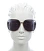 Color:Gold/Grey - Image 2 - Women's Gg1207SA 64mm Square Sunglasses