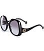 Color:Black - Image 1 - Women's Gg1235S 55mm Butterfly Sunglasses