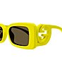 Color:Acid Yellow - Image 3 - Women's Chaise Lounge 54mm Rectangle Sunglasses