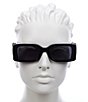Color:Black - Image 2 - Women's Chaise Lounge 54mm Rectangle Sunglasses